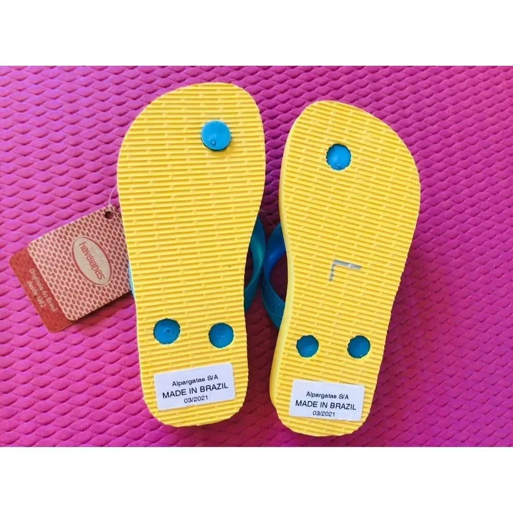 NWT❤️Havaianas Boys/Girls kids Minions Sliper sz11